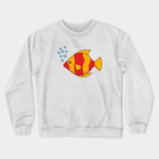 Red Orange Tropical Fish Crewneck Sweatshirt